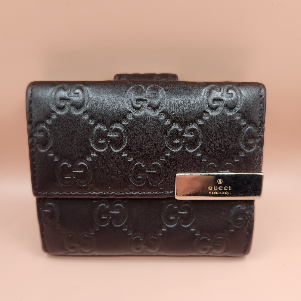 Gucci guccissima bifold Brown Leather Wallet